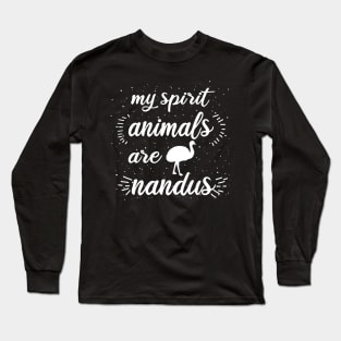 Nandu Spirit animal Farm Besitzer Tier Design Long Sleeve T-Shirt